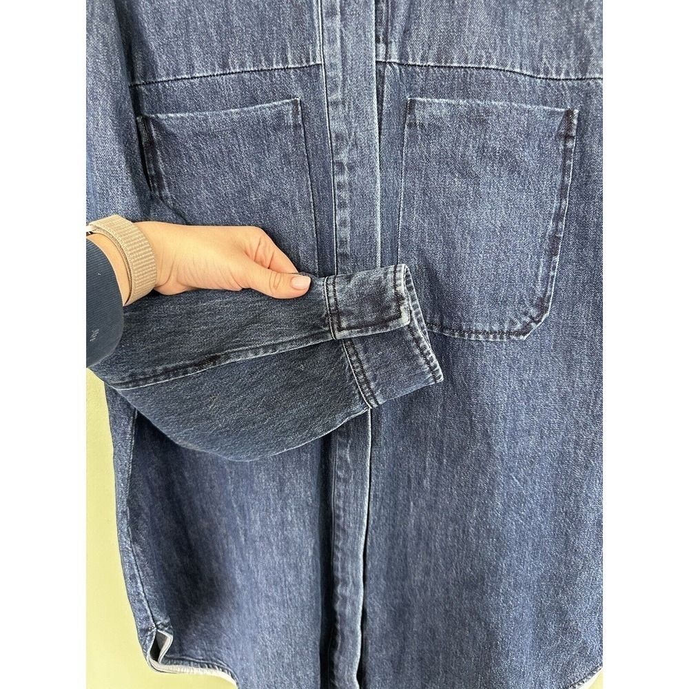 Riani Denim Blouse Tunic Oversized Sz 50 Large Minimalist Normcore Lagen…​​ - Picture 9 of 15